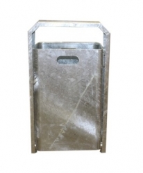 Abfallbehälter -Arial 1-, 40 Liter, aus Stahl, Wand- oder Pfostenmontage